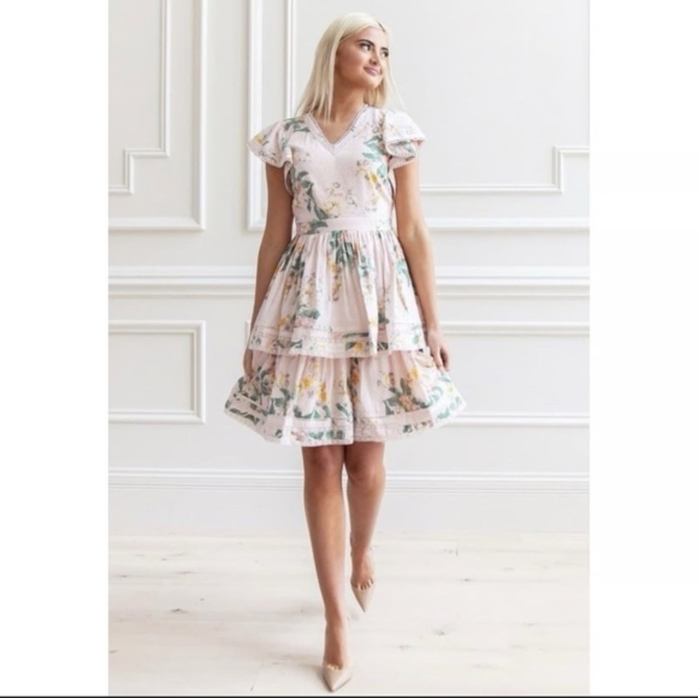 RP Rachel Parcell Floral Ruffle Dress